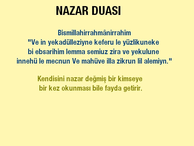 nazar duası gen