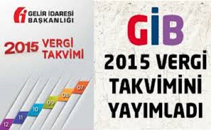 2015 Yılı Vergi Takvimi