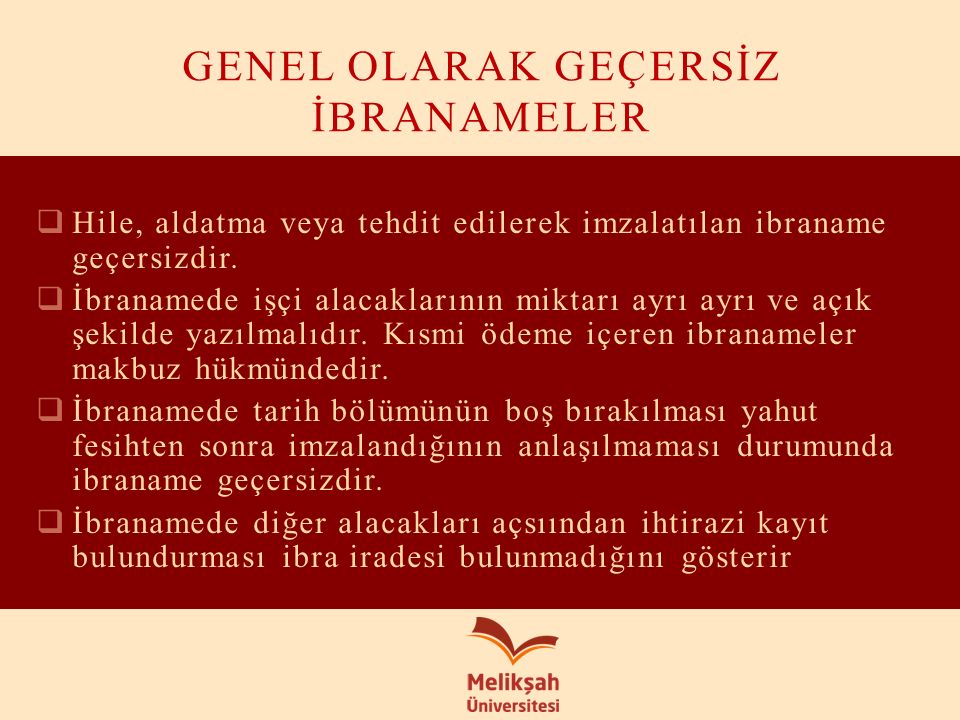 İbraname İmzalarken Dikkat Edin!